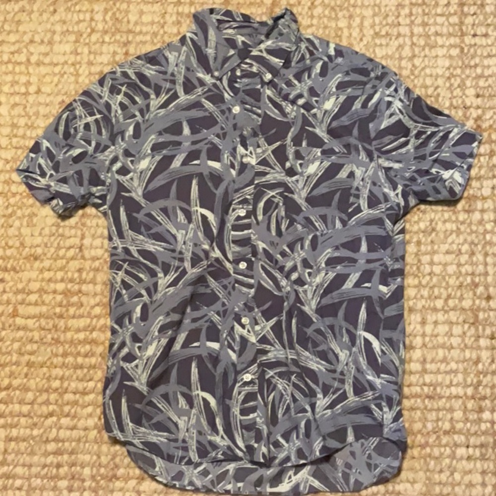 Tribal pattern Hawaiian shirt j crew